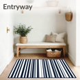 thumbnail image 3 of Flatwoven High Traffic Area Rug, Easy Cleaning Backyard Navy Grey, Non Slip, Stain Resistant, Washable Area Rugs for Living Room, Bedroom(Blue, 4X6), 3 of 8