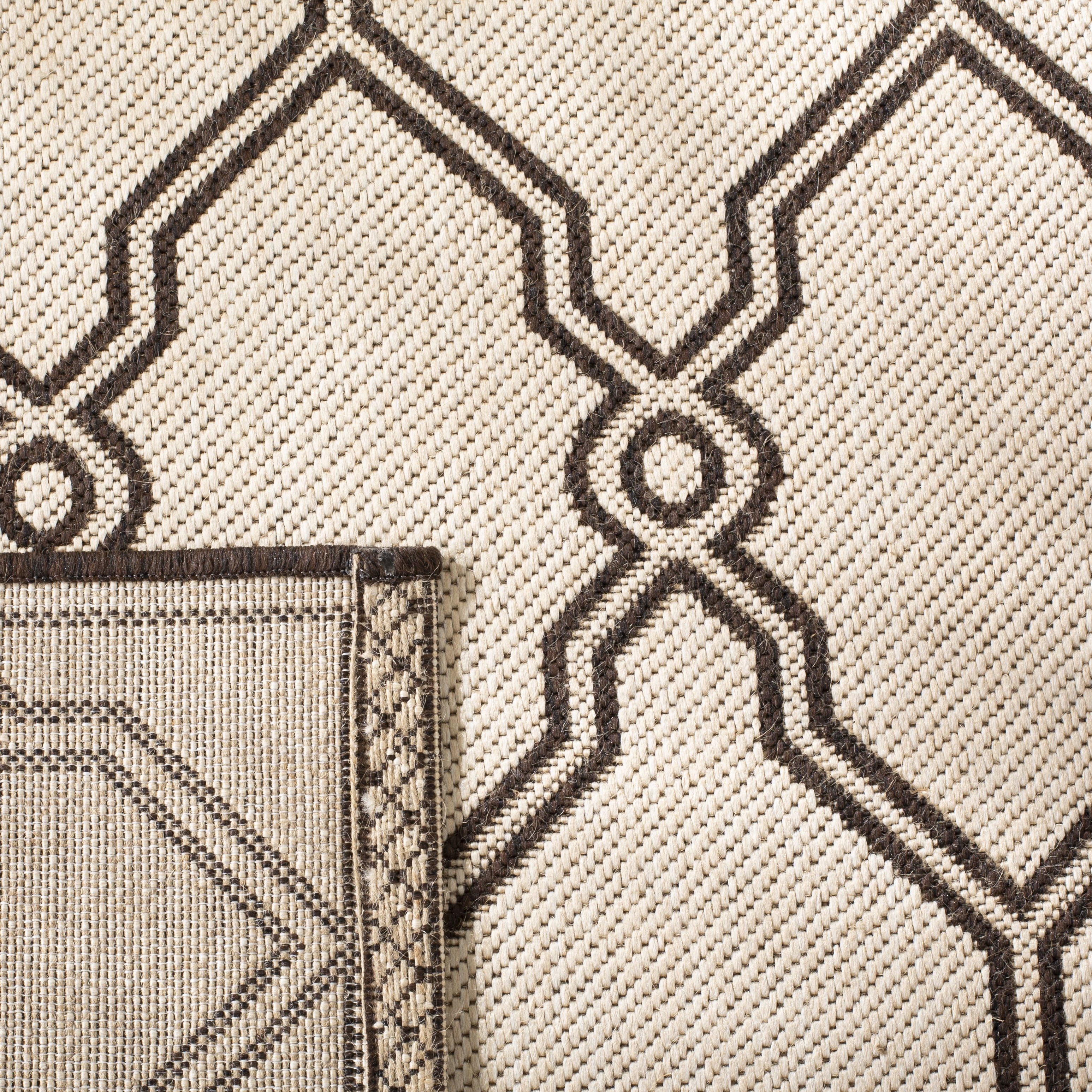 Safavieh Linden Carleton Geometric Indoor/Outdoor Area Rug, Natural/Brown, 6'7" x 6'7" Square