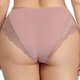 thumbnail image 3 of YWDJ Cheeky Panties for Women Lace Plus Size Lightweight No Show Comfortable Temperament Fashion Lace Oversized Lace Patchwork Underwear Pink XL, 3 of 8