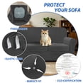 thumbnail image 5 of JIATER 4-Piece Sofa Cover Stretch Couch Cover Velvet Sofa Slipcover Furniture Protector with 3 Cushion Covers,Sofa Gray, 5 of 7