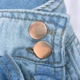 thumbnail image 6 of VIWORLD Women's Spring & Fall Denim Style Blouse - Puff Sleeve Design with Stand Collar & Bow Detail Light Blue，2XL, 6 of 9