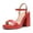 RED, variant on Heels for Women Block Chunky Platform High Heels Open Toe GISELLE Fashion Wedding Party Evening Prom Dance Ankle Strap Dress Pump Sandals Shoes