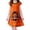 Orange-g, variant on LUOGENLI Girls Halloween Fly‑Sleeve Nightgown Dress, Kids Pumpkin All‑Over‑Print Sleep Dress, Loose A‑Line Casual Home Loungewear for Little Girls Summer Wear Orange-g 3-4 Years