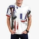 thumbnail image 1 of Balery Patriotic Skull Art Camisa Polo de Hombre con Estampado, de Manga Corta y Tejido Medio, Camisa Tipo Golf Polo-Large, 1 of 6