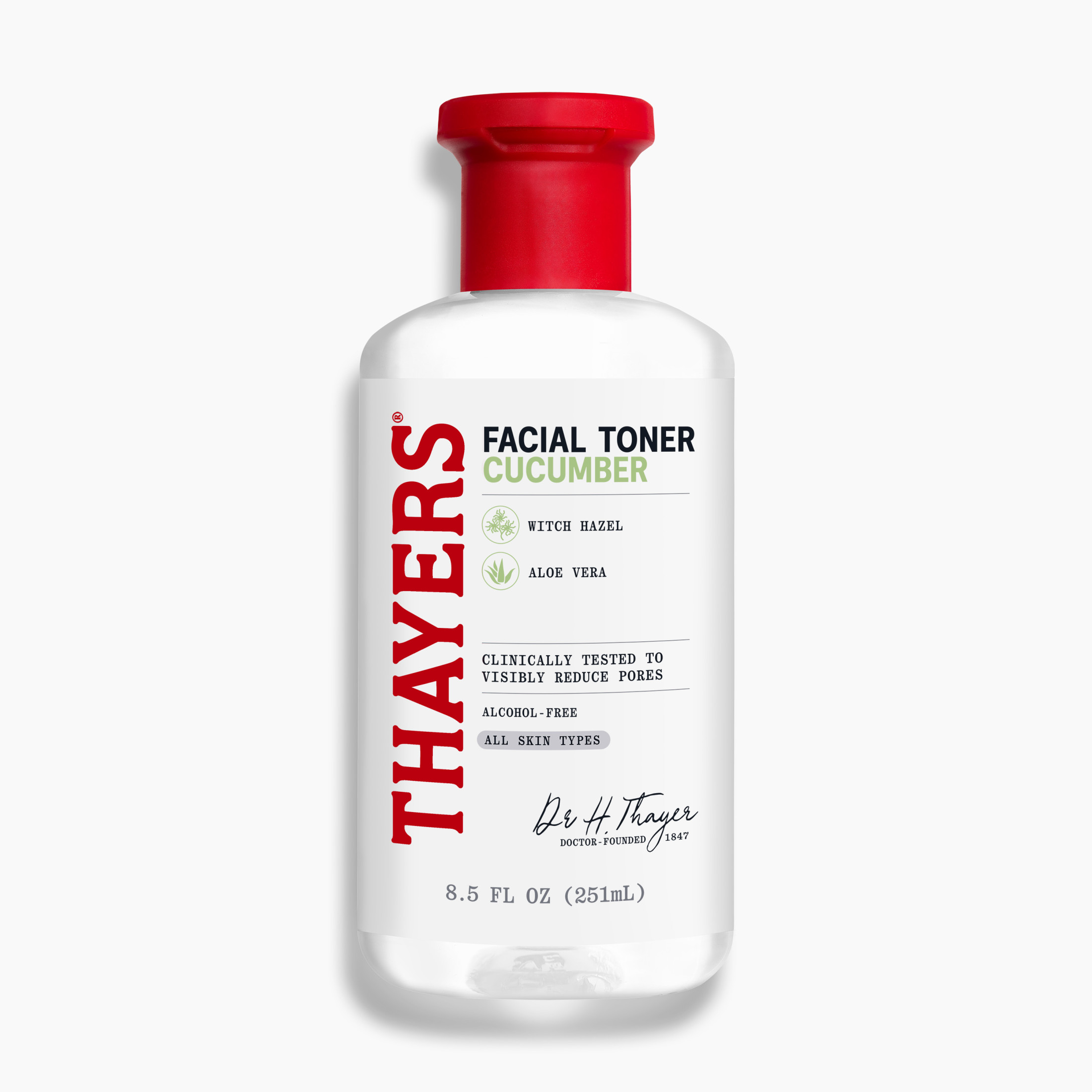 THAYERS Alcohol-Free, Hydrating Cucumber Witch Hazel Facial Toner with Aloe Vera Formula, Vegan, Dermatologist Tested and Recommended, For both Men and Women 8.5 fl. oz.
