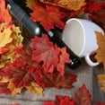 thumbnail image 5 of D-GROEE 200Pcs 8cm Assorted Color Artificial Maple Leaves Fall Leaves for Weddings, Thanksgiving Day, Parties, Props, Crafts, 5 of 8