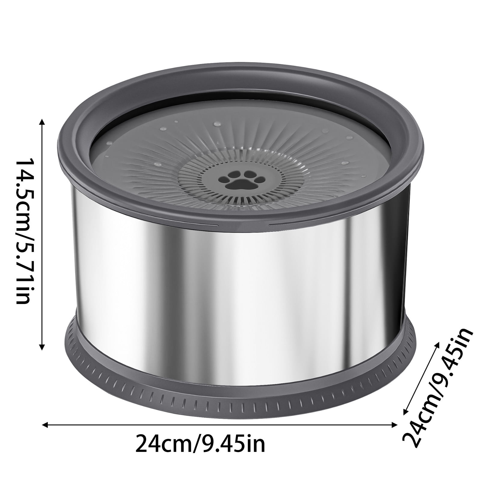 No Spill Dog Water Bowl,Small Stainless Steel Floating Bowl for Dogs,Slow Water Flow Prevents Splashing,Non Slip Base, Ideal for Small Breeds and Indoor Use，E