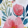 thumbnail image 5 of Awypu Bathroom Shower Curtain Set with Hooks - Most Beautiful Flowers Illustration Pattern - Waterproof - Multiple Sizes White, 5 of 7