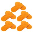 thumbnail image 1 of Mobutofu 10 Pcs Réflecteurs de Clôture d'Allée Forme Ovale Jaune Haute Réflectivité Marqueurs de Remorque et Poteau, 1 of 6