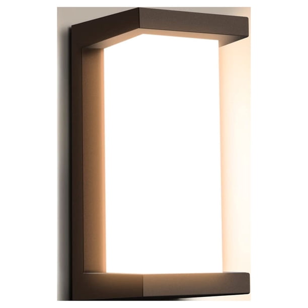Aplique LED para exterior/interior 12W Aplique para exterior 3000K Blanco cálido IP65 Lámpara de pared impermeable Apliques negros 1050lm para sala de estar Dormitorio Sincero Electrónica