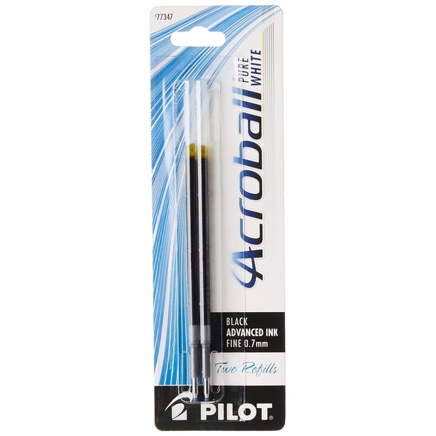 Recarga de tinta PILOT Acroball PureWhite Advanced Black, paquete de 2 ...