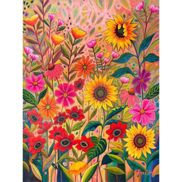 Pintura de diamante 5D DIY Taladro redondo completo Girasol Decoración Arte Artesanía (A7229) FLhrweasw Nuevo