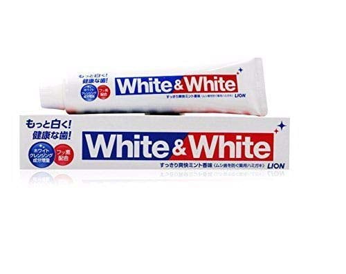 LION White & White Toothpaste (Clean Fresh Mint) 150g