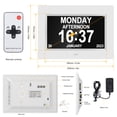 thumbnail image 3 of Crtynell Digital Day Calendar Clock Multifunctional Extra Large Dementia Digital Clock with 5 Alarms and Medication Reminders Impaired Vision Digital Clock (7" White), 3 of 10