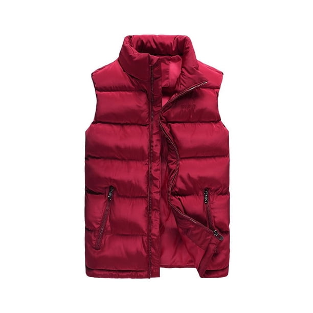 Chaleco informal de cuello de algodón de plumón de invierno para hombre, chaleco grueso de talla grande, chaleco para hombre