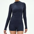 thumbnail image 4 of JDQJBZ Summer Womens Tops,Workout Tops For Women Long Sleeve Tops Solid Color Printed Slim High Stretch Yoga Running Training Spring Summer Active Shirts For Women, 4 of 5