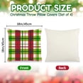 thumbnail image 2 of Fundas de Almohada Feivando Navidad 45x45cm Cuadro Rojo y Verde, 2 of 7