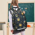 thumbnail image 7 of FORMRS Unisex School Backpack 17" Student Travel Bag with Laptop Compartment, Orange Fireflies Pattern, 7 of 7