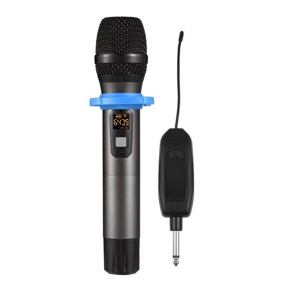 Yeacher Professional UHF Wireless Microphone System with Handheld Cordless Microphone & Rechargeable Receiver for Video Live Broadcast Interview Singing Party