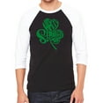 thumbnail image 1 of Men's Raglan Baseball Word Art T-shirt - St. Patrick's Day Shamrock, 1 of 2