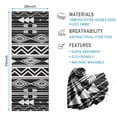 thumbnail image 2 of Black and White Geometric Boho Pattern Hot Yoga Mat Towel Non Slip for Hot Yoga - Quick-Drying Yoga Mat Cover with 4 Corner Pockets with Travel Bag - Hot Yoga Towel Non Slip 74"x26", 2 of 6