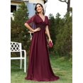 thumbnail image 3 of Lucyinlove elegante gasa de manga corta vestidos de noche formales largos 2025 mujeres de lujo vestido de fiesta de dama de honor cóctel vestidos de graduación, 3 of 5