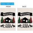 thumbnail image 3 of Cabin decor gift cabin house gift lake house decor sign new cabin gift cabin housewarming gift vacation home gift cabin house garden banner flag mountain cabin sign, 3 of 5