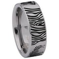 thumbnail image 3 of Zebra Print Tungsten Carbide Ring, 3 of 9