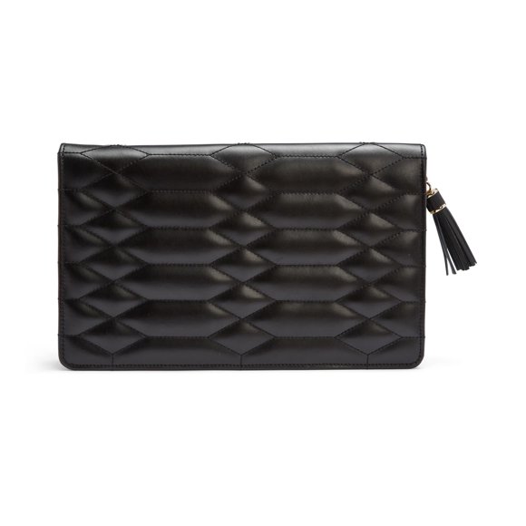 Portafolio de joyas Wolf Caroline Large de piel negra