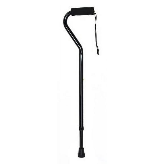 McKesson Offset-Handle Aluminum Cane - Black - 1 Each / Each - 13063801