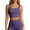 Dark Purple, variant on ZIXKCGDSE Women's Sports Bra Padded Spaghetti Straps Sleeveless Tank Top for Yoga Fitness Size S