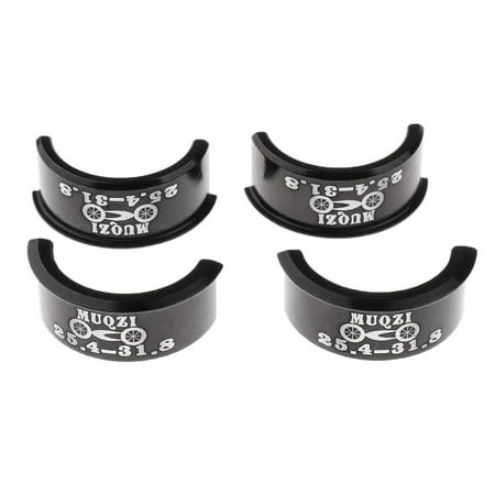 Mountain Road Bike Handlebar Shims 31.8mm to 25.4mm Fixed Gear Black