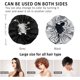 thumbnail image 5 of Gorro de satén para dormir, gorro para el pelo para mujer, diadema grande para dormir, gorro de satén ajustable de doble cara para cabello natural rizado (negro) JAMW Sencillez, 5 of 5
