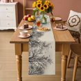 thumbnail image 2 of Beige Black Branches Table Runner 108 Inches, Botanical Dead Tree Birds Bed Runner Dresser Scarves Tabletop for Indoor Outdoor Parties/Ceremony/Banquet, 13"x 108", 2 of 9