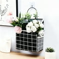 thumbnail image 2 of Topukaiba Fabric Storage Bags Wall Hanging Bags Dormitory Wall Mounted Small Cloth Bags Door Back Storage Cloth Bags Wall Storage Pockets Black 11.42X9.06X4.33In, 2 of 6