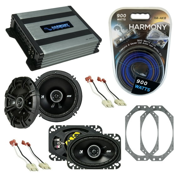 Fit Jeep Wrangler 1997-2006 Speaker Replacement Kicker DSC46 DSC65 HA-A400.4 Amp