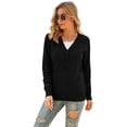 thumbnail image 3 of Anyjoin Women's Long Sleeve Button Down Sweater Classic V-Neck Knit Cardigan, 3 of 4