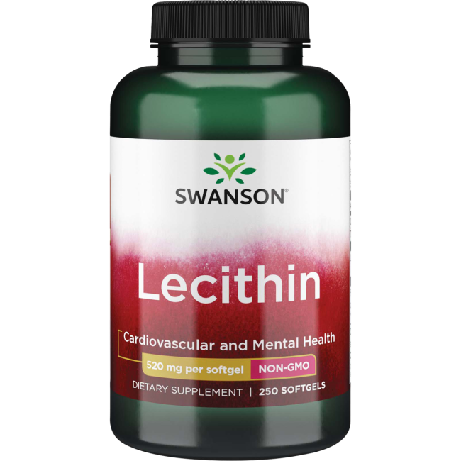Swanson Lecithin Nongmo 520 mg 250 Softgels
