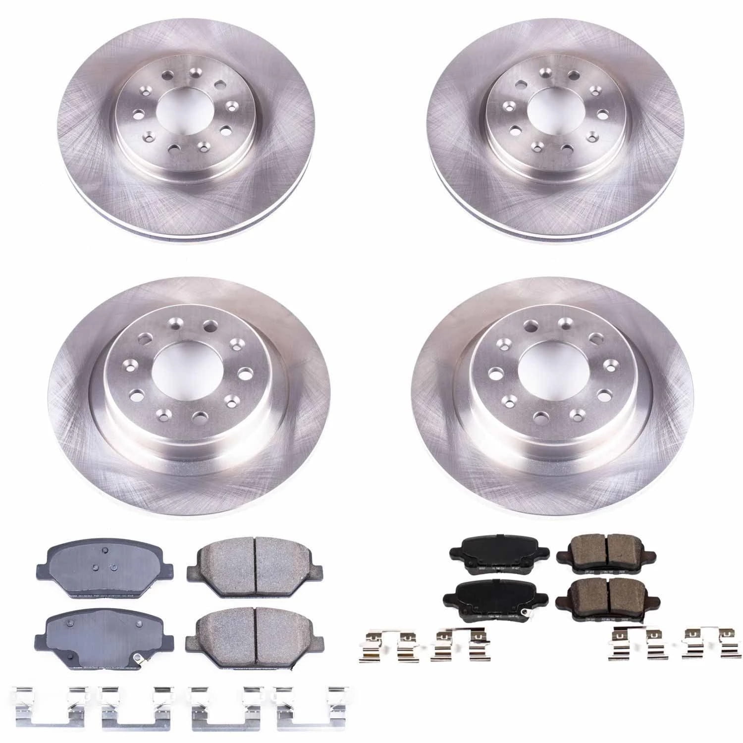 PowerStop Front and Rear Stock Replacement Brake Pad and Rotor Kit Fits: BUICK CHEVROLET GMC Select Models KOE7565