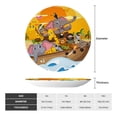 thumbnail image 2 of Yiaed Animals on Noah's Ark1 Print Bone China Decorative Plate Ceramic Dinner Plates Art Crafts with Display Stand-8in, 2 of 6