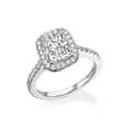 thumbnail image 2 of G-H VS 7x5MM Moissanite Engagement Ring With Diamonds (1.04 ct Moissanite Weight, 1.5 ctw dew) Vintage Micro Pave 14K Gold, 2 of 2
