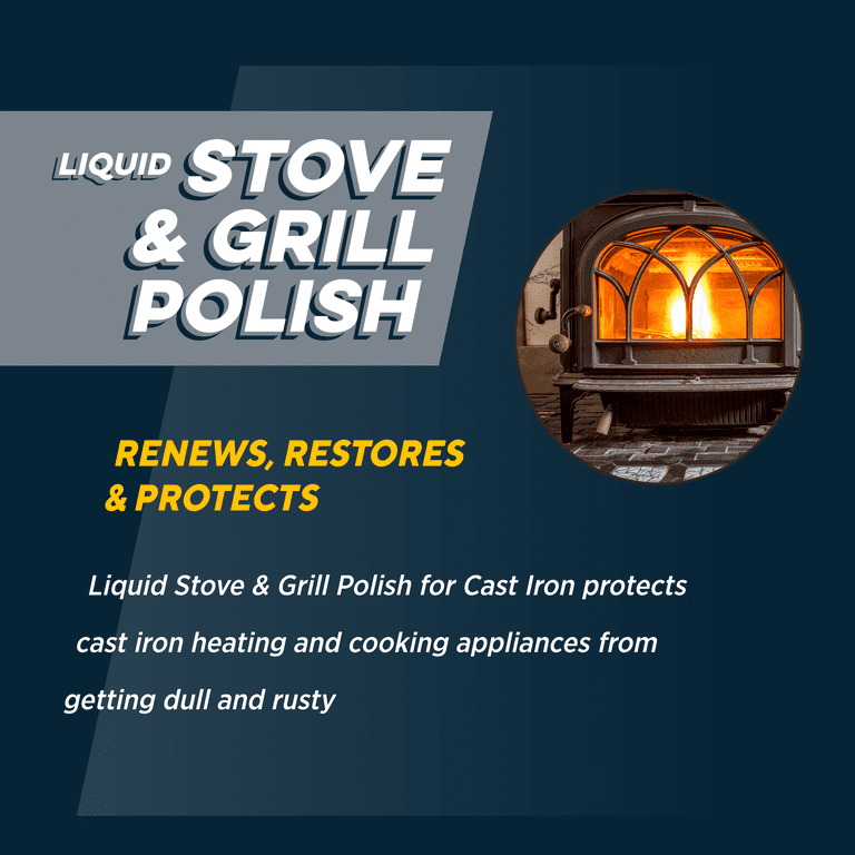 STOVE u0026 GRILL POLISH (Liquid) For cast iron only 1/2 Pt. - Walmart.com