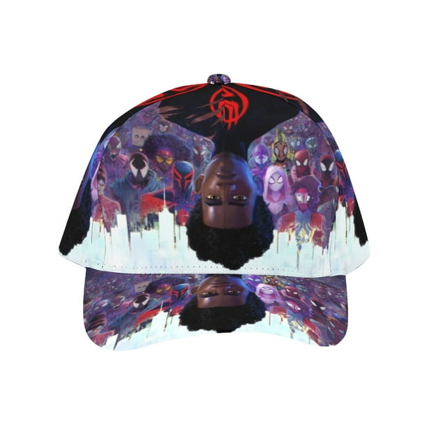 Miles Morales Gorra de Béisbol para Hombres, Mujeres y Niños, Gorra Clásica de Visera Plana, Gorra Hip Hop Trucker, Snapback Ajustable