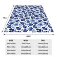 thumbnail image 3 of Pofeuu Blue Roses Print Ultra-Soft Micro Fleece Blanket,for Bed Or Sofa,All Season Throw Blankets Flannel Blanket-80"x60", 3 of 7