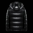 thumbnail image 4 of MaFYtyTPR Men's Winter Coats Casual Solid Long Sleeve Warm Zipper Hooded Cotton Padded Outwear Jackets with Pocket Black L, 4 of 5