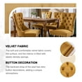 thumbnail image 3 of Tzicr Tufted Dining Chairs Set of 4, Upholstered Dining Chairs with Nailhead Back, Nailhead Trim, Velvet Dining Chairs for Kitchen/Bedroom/Dining Room(Gold), 3 of 7