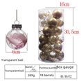 thumbnail image 4 of Decoración navideña, barril de 6 cm, bola transparente, bola de plástico, polvo, cinta de lentejuelas, juego de bolas navideñas, colgante para árbol de Navidad, 4 of 5