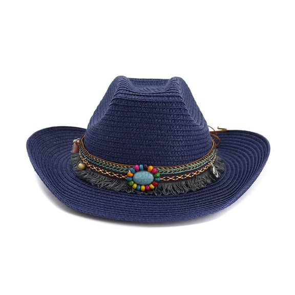 DOPI Stylish Hats Mens & Womens Western Style Classic Cattleman Cowboy/Cowgirl Straw Hat