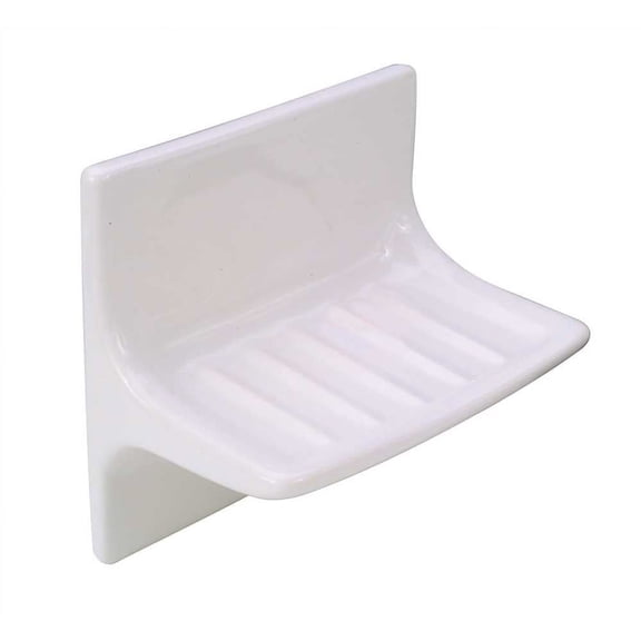 ProPlus White Ceramic Wall-Mounted Soap Dish