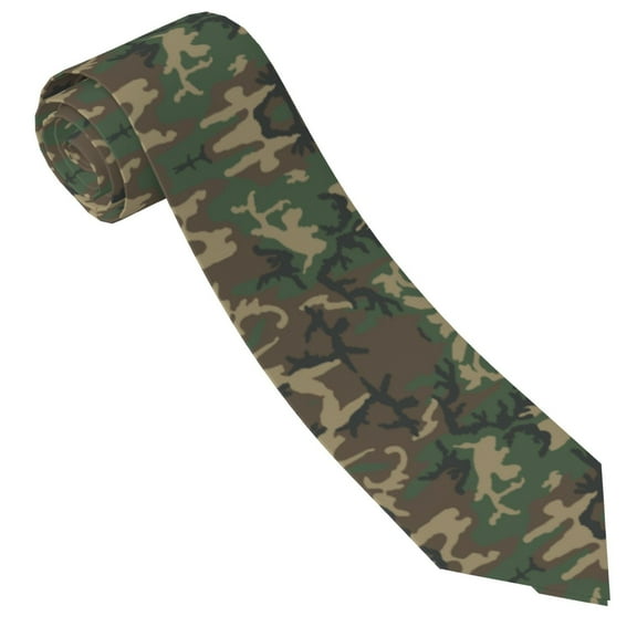 Men'S Tie Camouflage Pattern Print Polyester Necktie - One Size